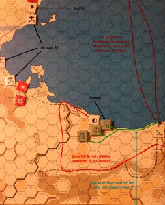 Rommel moves west through Libya, January I, 1943 (click image to enlarge)